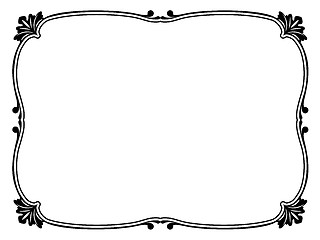 Image showing simple ornamental decorative frame