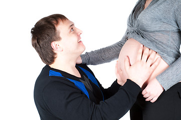 Image showing Pregnant woman and her husband