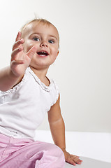 Image showing happy toddler baby  girl 