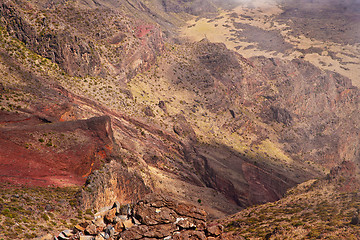 Image showing Haleakala Volcano and Crater Maui Hawaii, slopes of crater mount