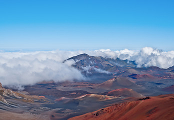 Image showing Haleakala Volcano and Crater Maui Hawaii 