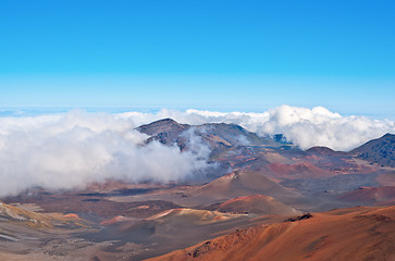 Image showing Haleakala Volcano and Crater Maui Hawaii 