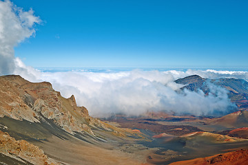 Image showing Haleakala Volcano and Crater Maui Hawaii 