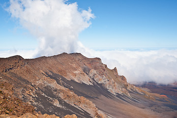 Image showing Haleakala Volcano and Crater Maui Hawaii 