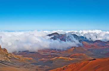 Image showing Haleakala Volcano and Crater Maui Hawaii 