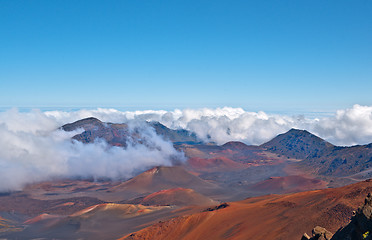 Image showing Haleakala Volcano and Crater Maui Hawaii 