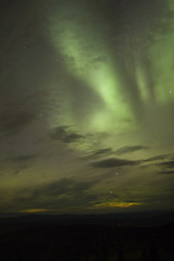 Image showing Clouds and northern lights