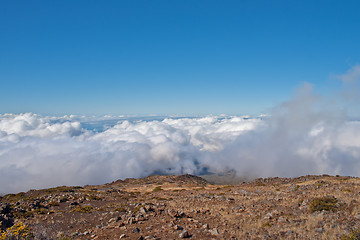 Image showing clouds from above at 3000 meters in Maui Hawai 