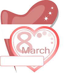 Image showing International womens day on 8th march. calendar icon