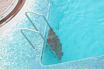 Image showing stairs swimming pool on a cruise ship