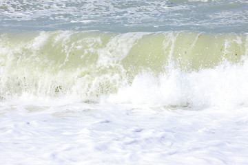 Image showing wave and spray on the French Normandy coast