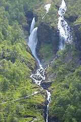 Image showing torrent with a strong current in the spring in norway