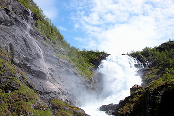 Image showing torrent with a strong current in the spring in norway