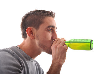 Image showing drinking a beer