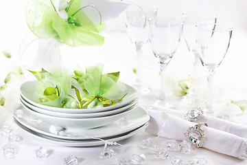 Image showing Luxury place setting for wedding