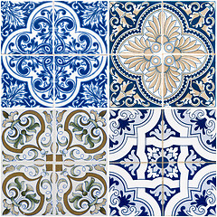 Image showing Vintage ceramic tiles