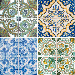 Image showing Vintage ceramic tiles