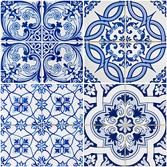 Image showing Vintage ceramic tiles