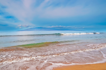 Image showing Maui Island in Hawaii, beach, sand, ocean