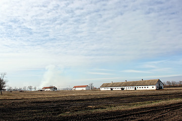 Image showing Land and barns