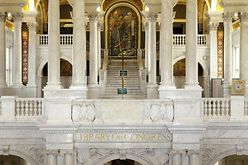 Image showing Interior of Library Congress in Washington DC