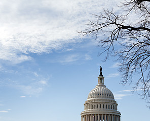 Image showing Dome of Capitol Washington DC with sky