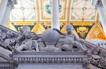 Image showing Carving in Library Congress in Washington DC