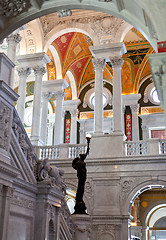 Image showing Ceiling of Library Congress in Washington DC