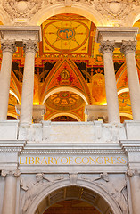 Image showing Ceiling of Library Congress in Washington DC