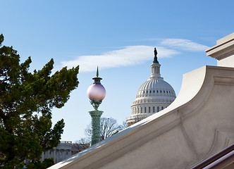 Image showing Dome of Capitol Washington DC with sky