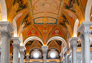 Image showing Ceiling of Library Congress in Washington DC