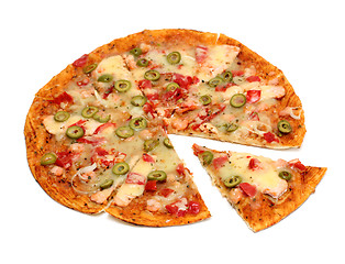 Image showing pizza with seafood