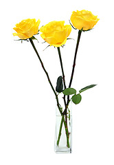 Image showing bouquet of yellow roses