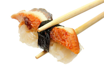 Image showing sushi with smoked eel