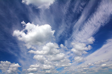 Image showing blue sky with clouds background