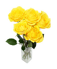 Image showing bouquet of yellow roses