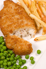 Image showing Traditional fish and chips