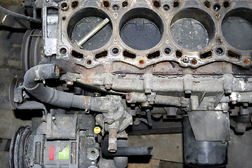 Image showing Disassembled engine