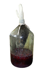 Image showing Large bottle with wine