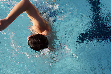 Image showing swimming in the morning