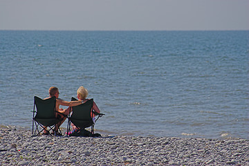 Image showing Beach couple