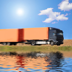 Image showing truck on the asphalt