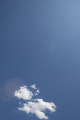 Image showing Some clouds on blue sky