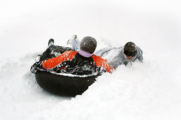 Image showing people have fun in the winter