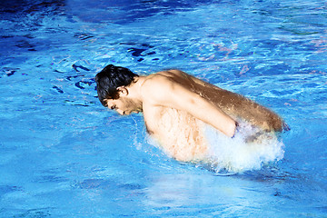 Image showing young swimmer in pool