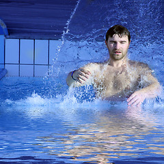 Image showing swimming pool-relaxing