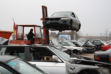 Image showing car truck brings the press