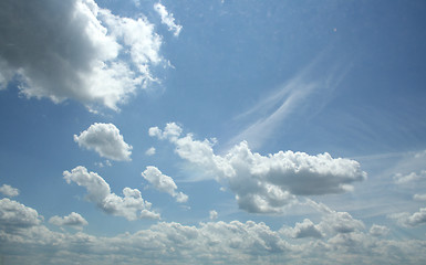 Image showing sky covered by clouds  