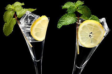 Image showing Mojitos Over Black