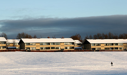 Image showing buildings in snow